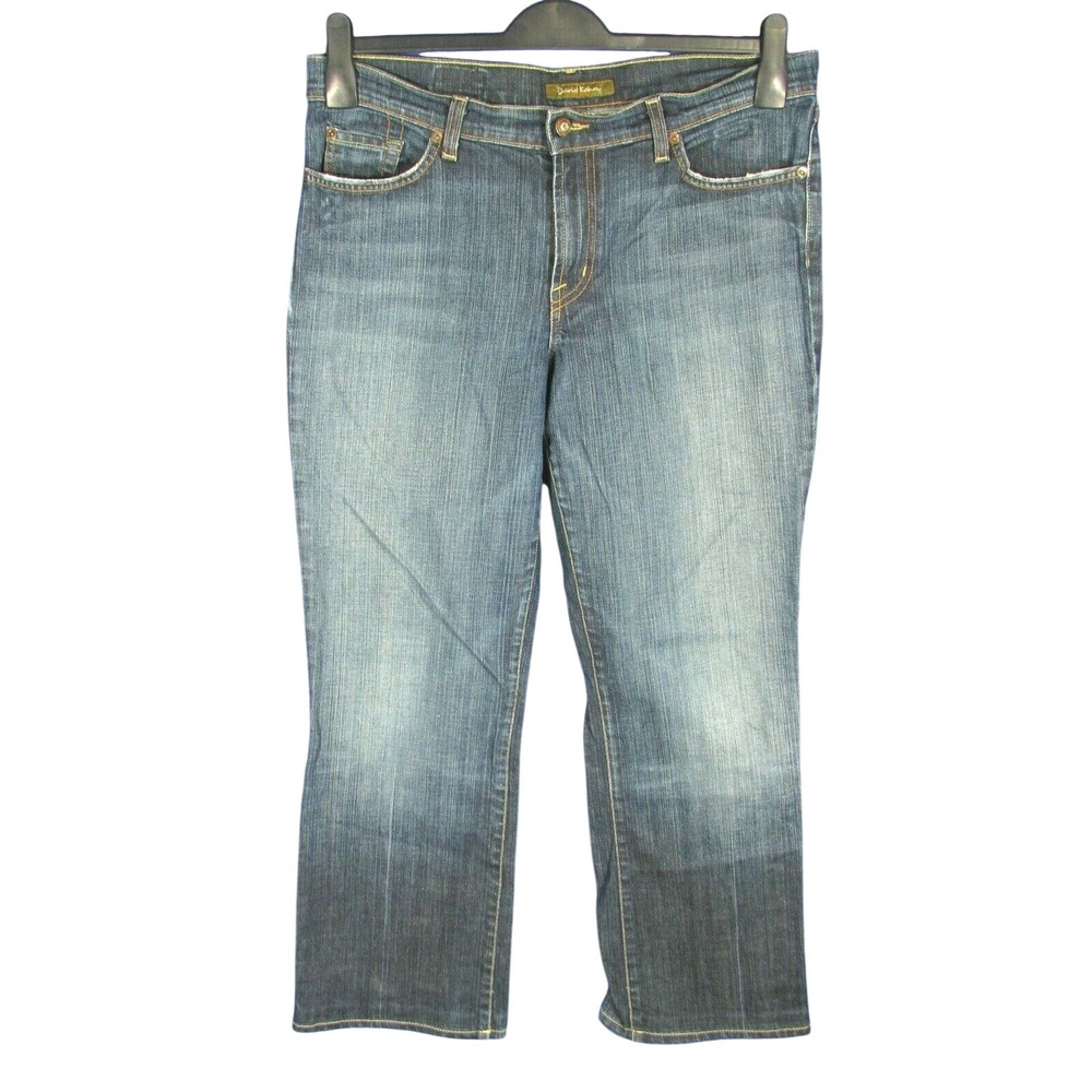 DAVID KAHN Lauren Jeans STRETCH DENIM Medium Wash BOOTCUT Pockets sz 12